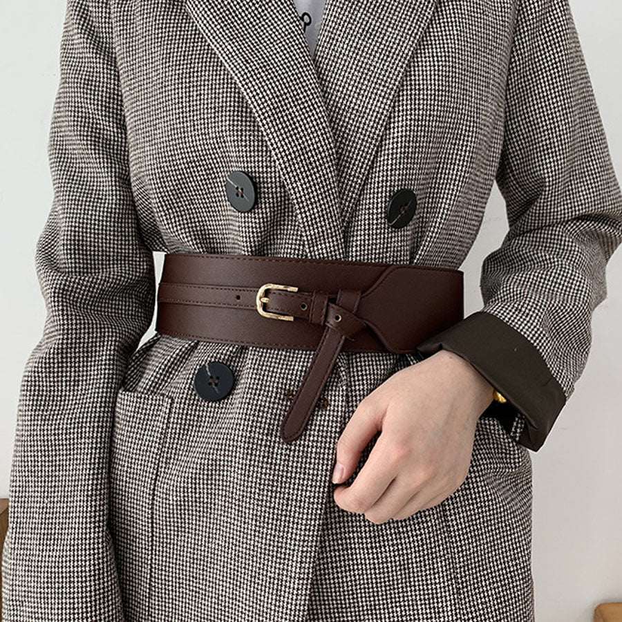 ショッピングゴー shoppinggo ベルト レディース カラーベルト 太 幅広 本革風 黒 ブラック ブラウン レザー調 サイズ調整可能 おしゃれ カジュアル シンプル ジーンズ