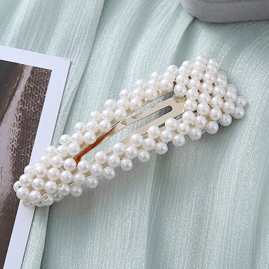 購物GO shoppinggo 髮夾 髮釘 髮夾 髮飾 髮束 髮飾品 白色 珍珠風