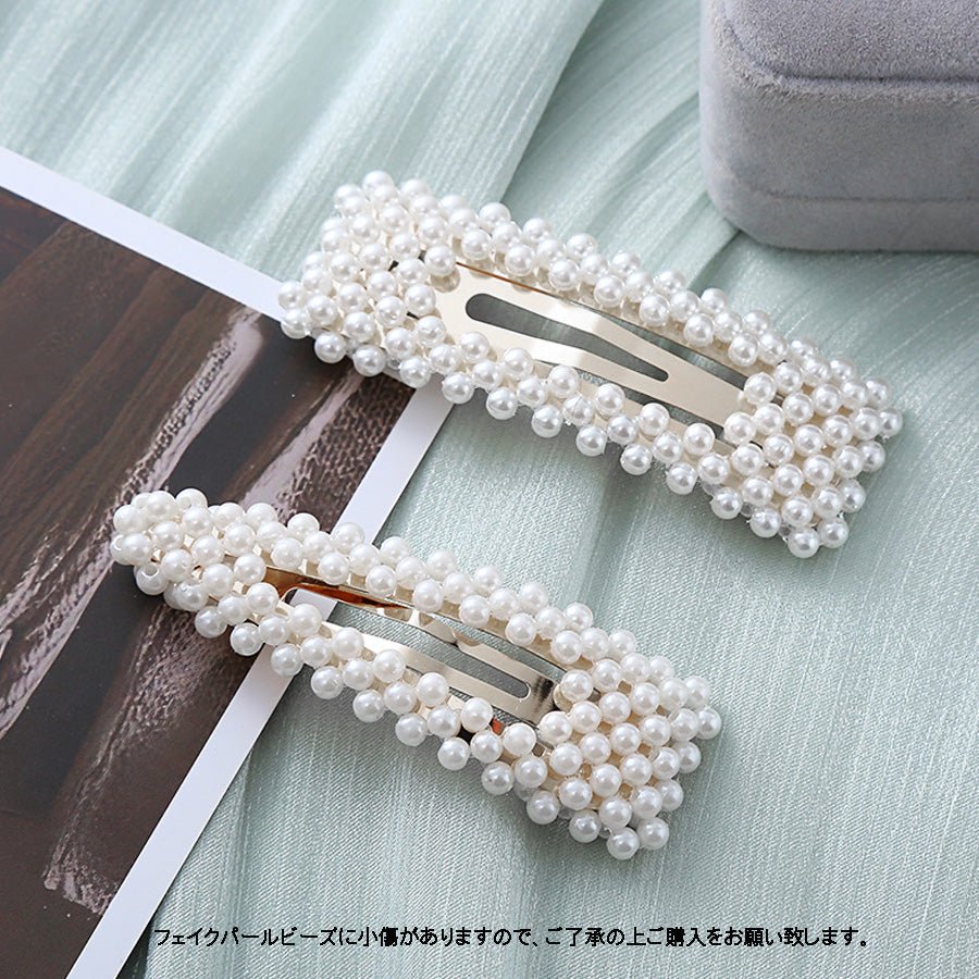 購物GO shoppinggo 髮夾 髮釘 髮夾 髮飾 髮束 髮飾品 白色 珍珠風