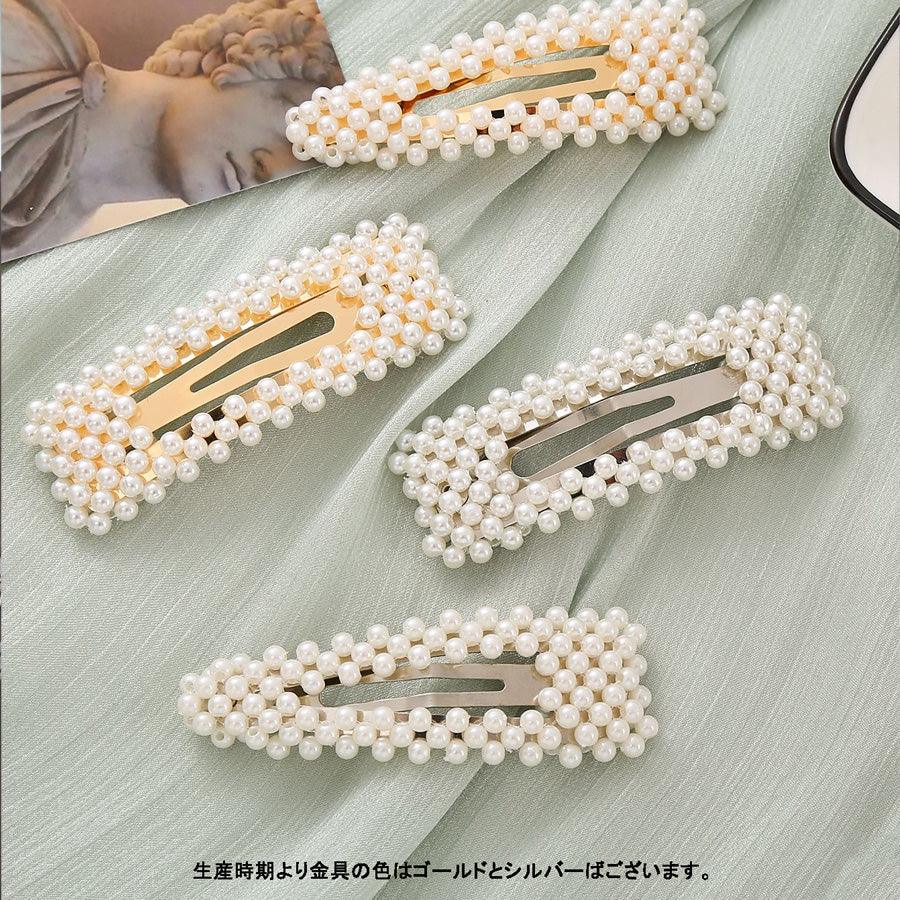 購物GO shoppinggo 髮夾 髮釘 髮夾 髮飾 髮束 髮飾品 白色 珍珠風