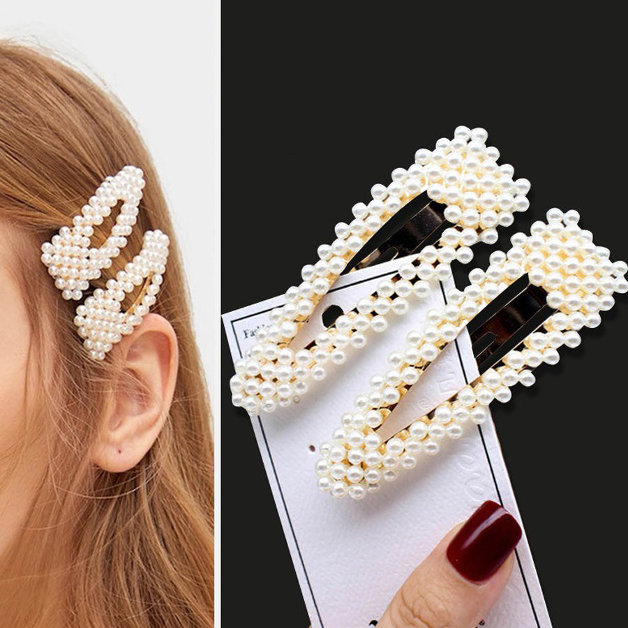 購物GO shoppinggo 髮夾 髮釘 髮夾 髮飾 髮束 髮飾品 白色 珍珠風