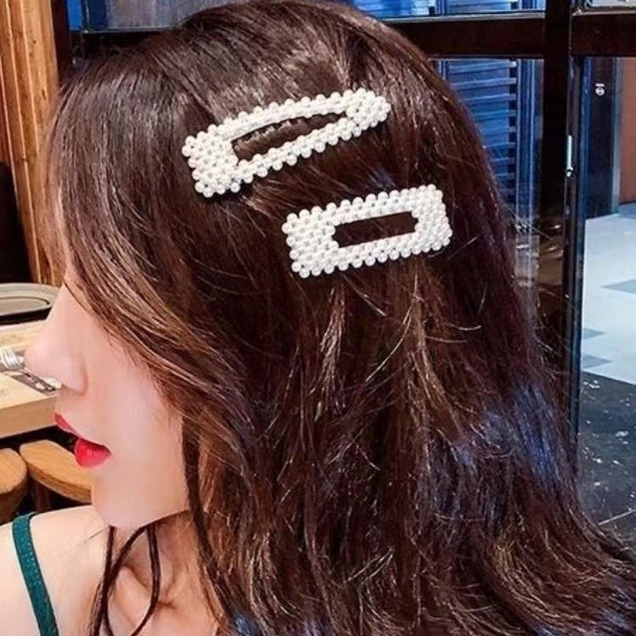 購物GO shoppinggo 髮夾 髮釘 髮夾 髮飾 髮束 髮飾品 白色 珍珠風