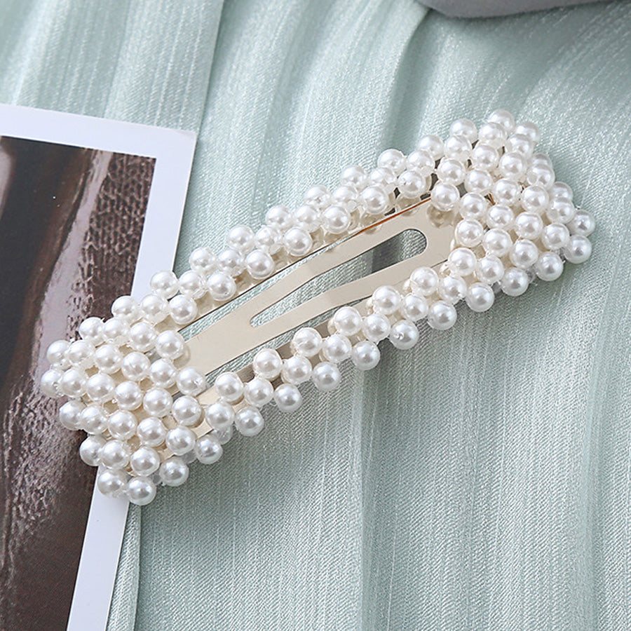 購物GO shoppinggo 髮夾 髮釘 髮夾 髮飾 髮束 髮飾品 白色 珍珠風