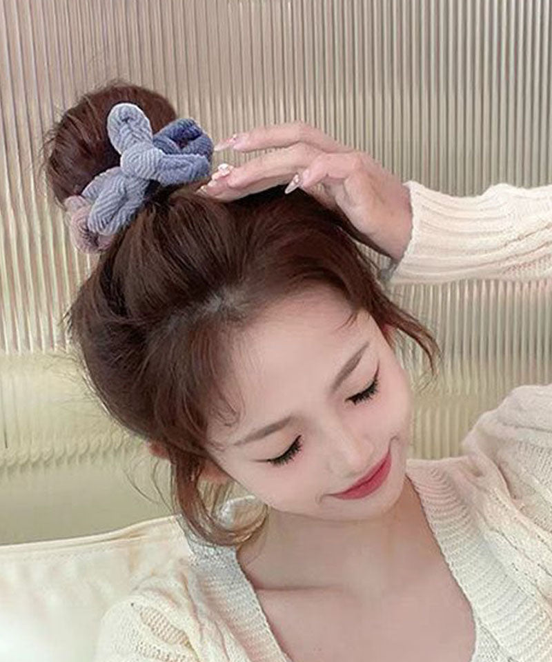 ショッピングゴー shoppinggo ヘアゴム バイカラー 太め おしゃれ ヘアアクセサリー 結び シンプル 髪留め ヘア留め かわいい オシャレ 髪飾り 上品 パーティー飾り