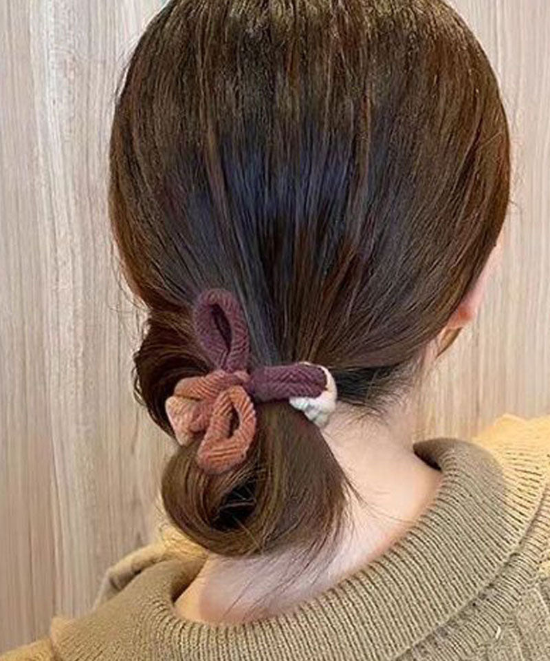ショッピングゴー shoppinggo ヘアゴム バイカラー 太め おしゃれ ヘアアクセサリー 結び シンプル 髪留め ヘア留め かわいい オシャレ 髪飾り 上品 パーティー飾り