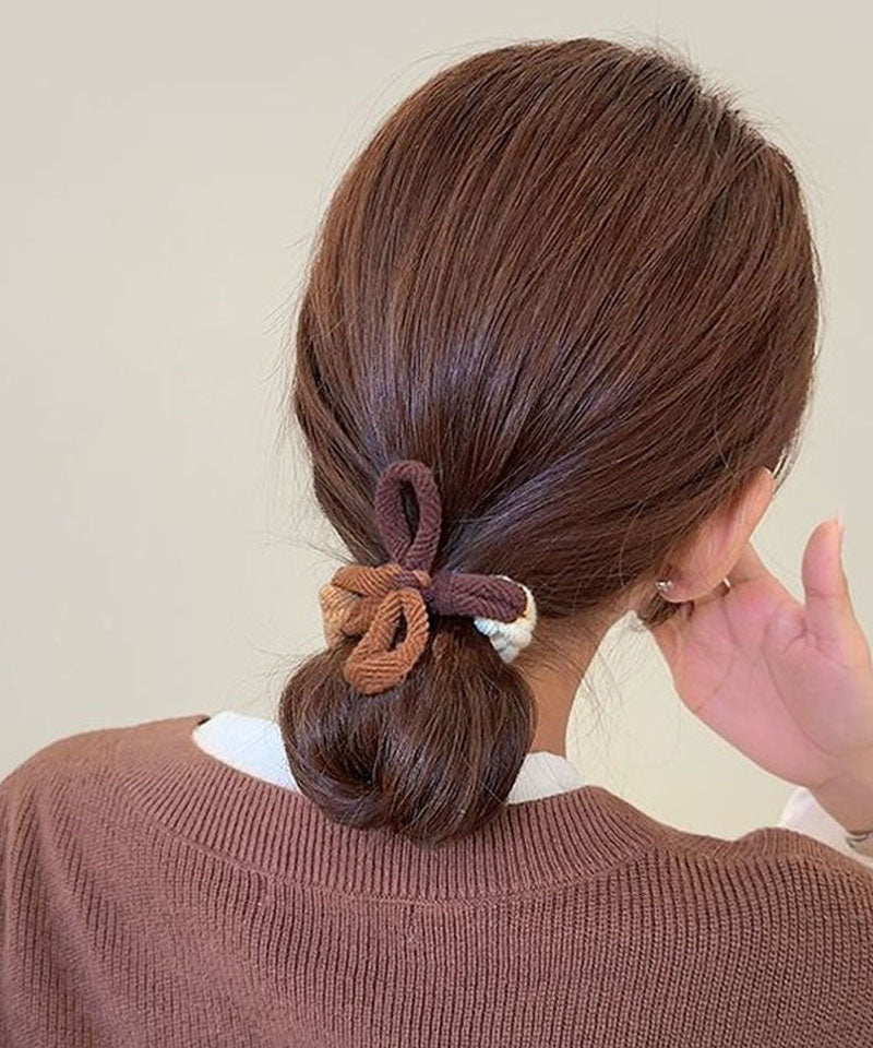 ショッピングゴー shoppinggo ヘアゴム バイカラー 太め おしゃれ ヘアアクセサリー 結び シンプル 髪留め ヘア留め かわいい オシャレ 髪飾り 上品 パーティー飾り