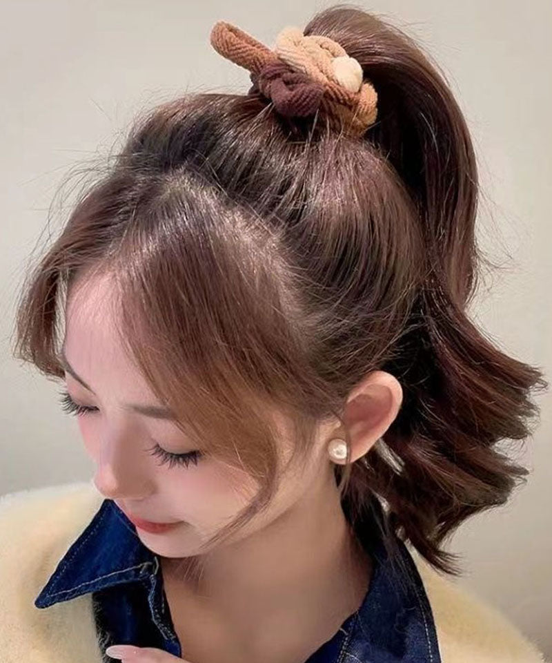 ショッピングゴー shoppinggo ヘアゴム バイカラー 太め おしゃれ ヘアアクセサリー 結び シンプル 髪留め ヘア留め かわいい オシャレ 髪飾り 上品 パーティー飾り