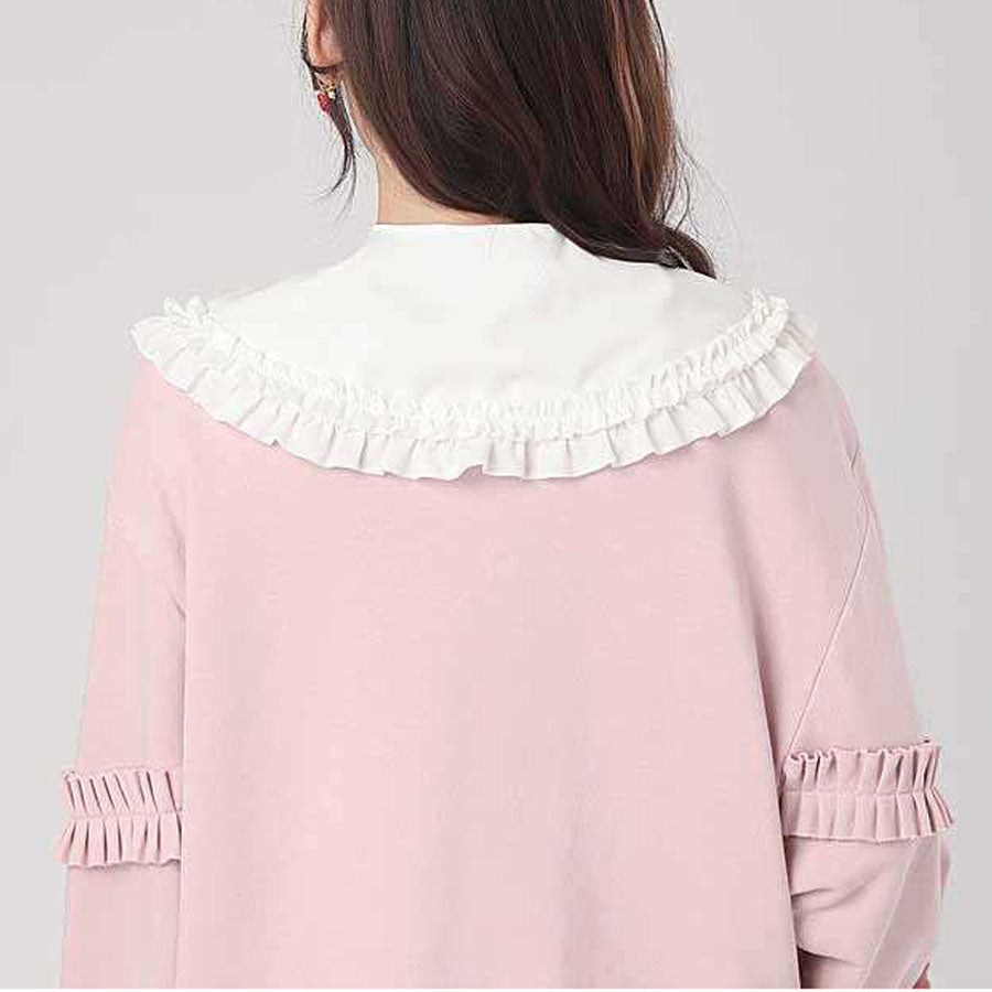 ショッピングゴー shoppinggo つけ襟 レディース ホワイト レース アイレット刺繍 シャツ shirt 付け衿 フェミニン ガーリー レイヤード オールシーズン 重ね着