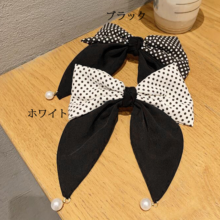 購物GO shoppinggo 蝴蝶結髮夾 珍珠髮夾 清純 甜美 優雅 髮夾 大蝴蝶結髮夾 可愛 派對 成人