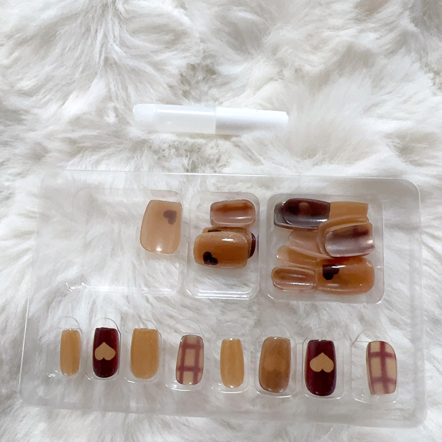 ショッピングゴー shoppinggo ネイルチップ ショート きらきら ハート ワインレッド ゴールド つけ爪 ネイルアート アートチップ デコチップ オーバル ウエディン 【返品不可商品】