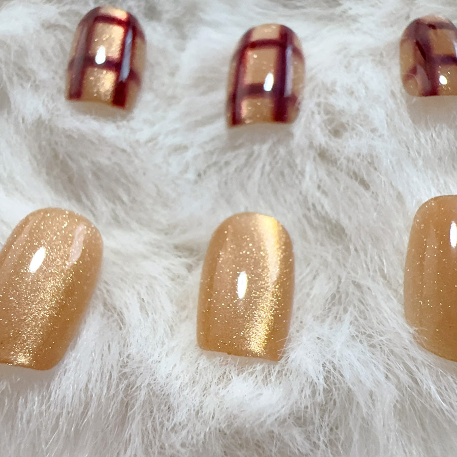 ショッピングゴー shoppinggo ネイルチップ ショート きらきら ハート ワインレッド ゴールド つけ爪 ネイルアート アートチップ デコチップ オーバル ウエディン 【返品不可商品】