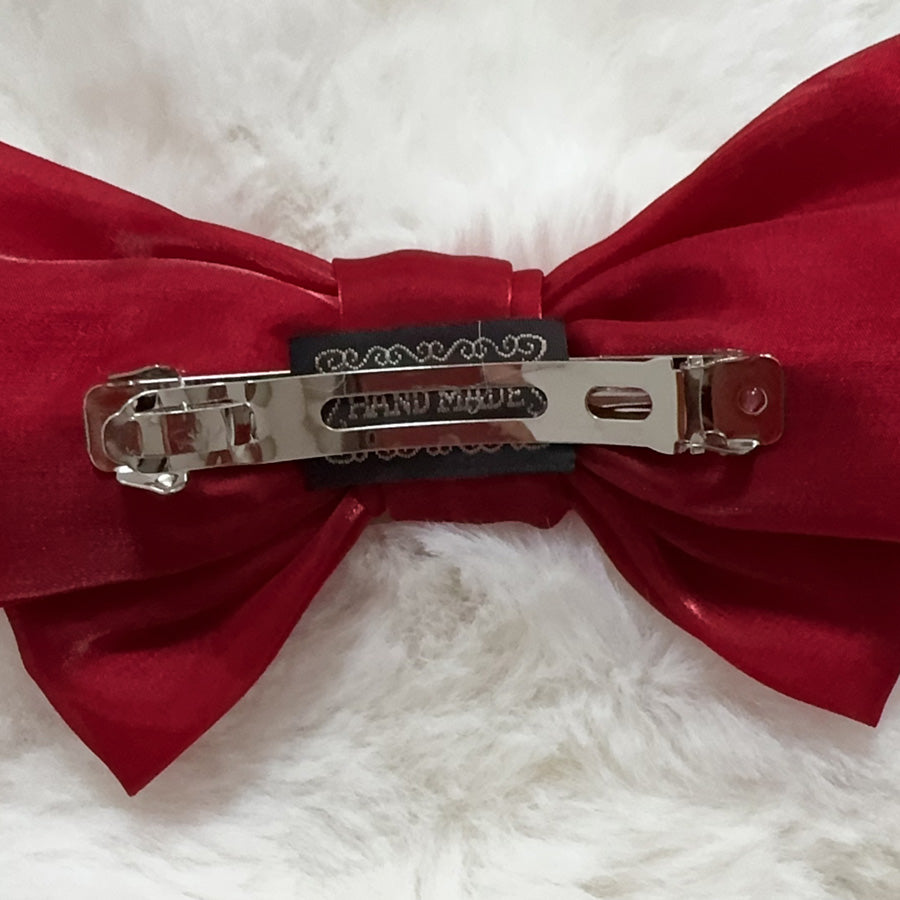 ショッピングゴー shoppinggo 大驚小怪蝴蝶結髮夾 小型 髮夾 髮飾 雙層 端莊 可愛 優雅 髮針 可愛 派對 成人