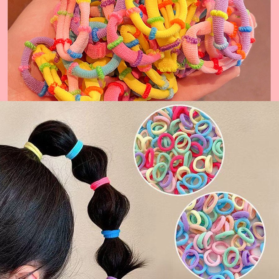 ショッピングゴー shoppinggo 不纏繞橡皮筋 小套裝 髮圈 嬰兒橡皮筋 不纏繞橡皮筋 簡約 KIDS 兒童 不痛 可愛 日常 普通使用 日用