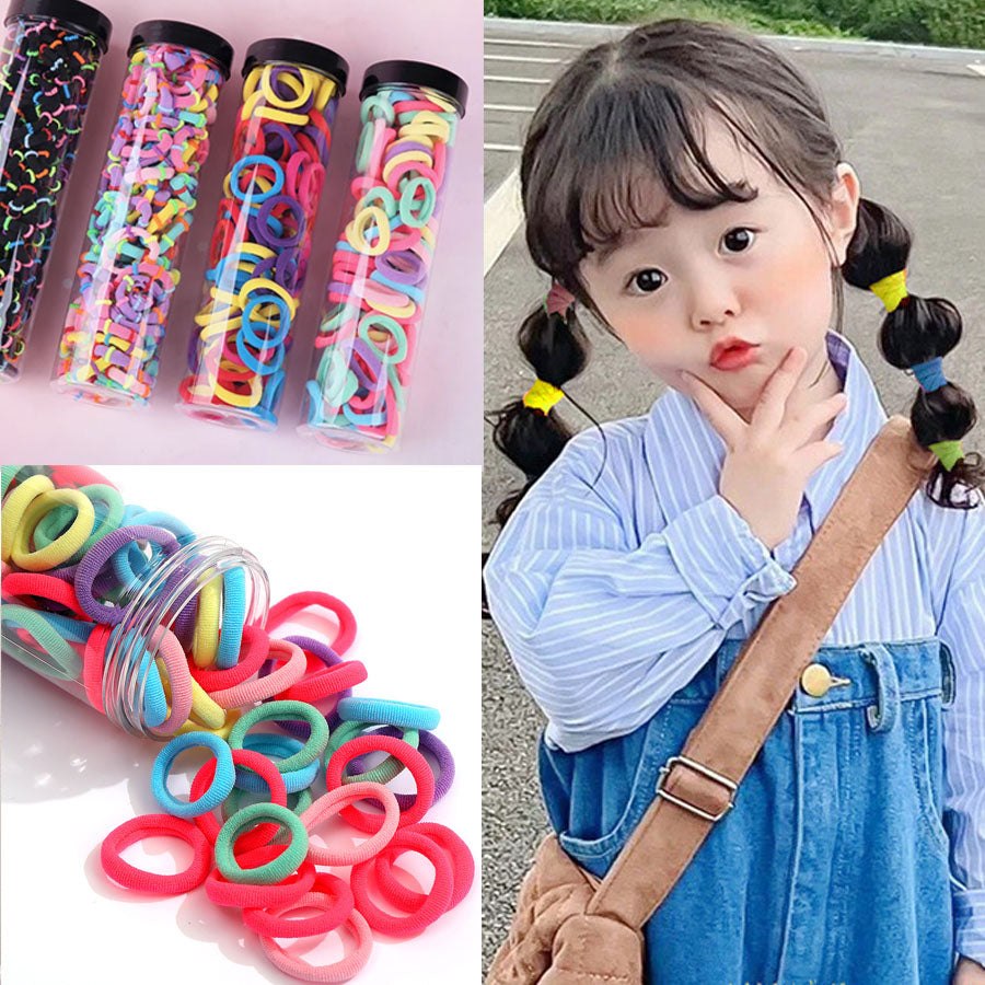 ショッピングゴー shoppinggo 不纏繞橡皮筋 小套裝 髮圈 嬰兒橡皮筋 不纏繞橡皮筋 簡約 KIDS 兒童 不痛 可愛 日常 普通使用 日用