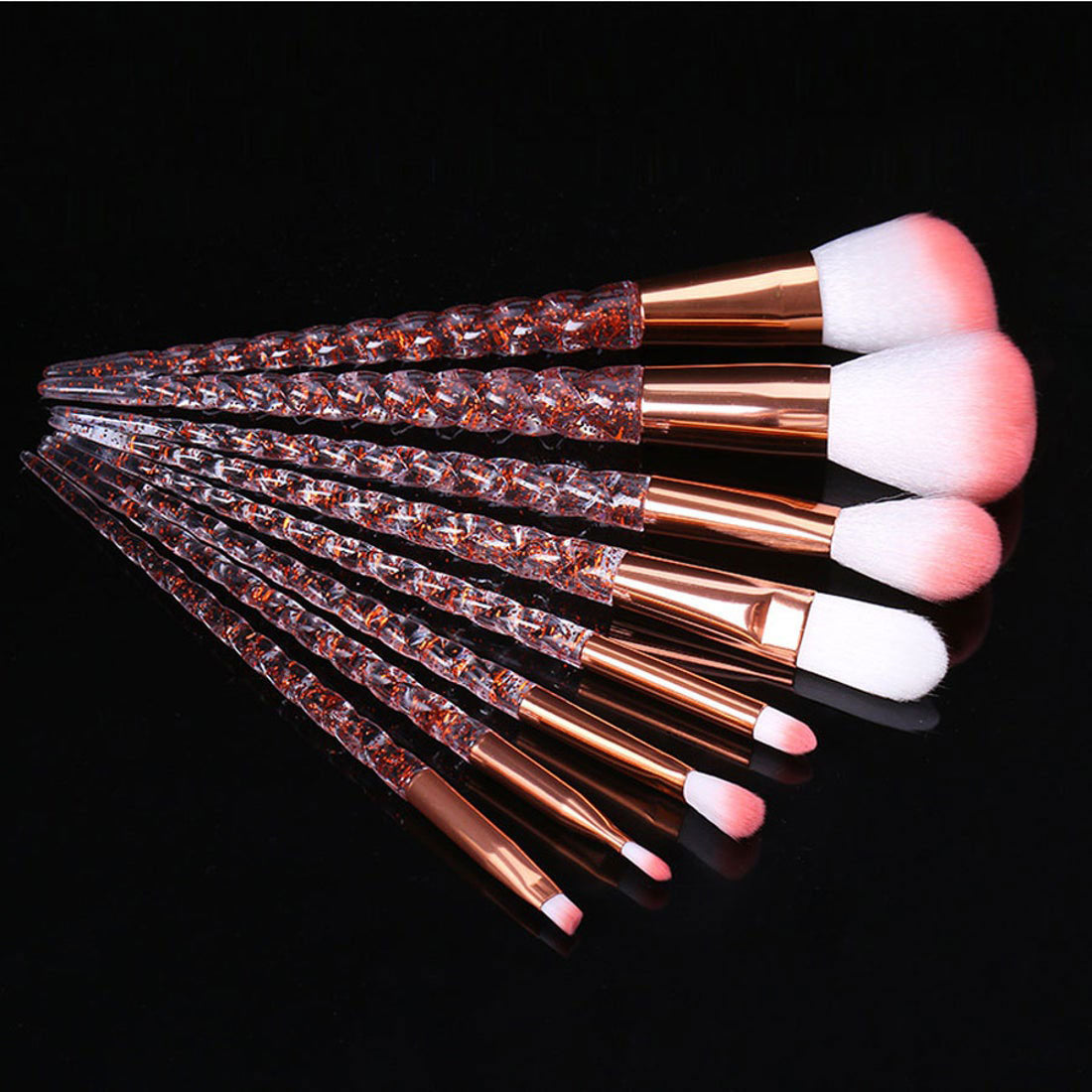 ショッピングゴー shoppinggo メイクブラシ8本セット 持ち運び 携帯 化粧 8本セット コスメ メイクアップ メイクブラシセット 化粧筆セット コスメキット ギフトセット【返品不可商品】