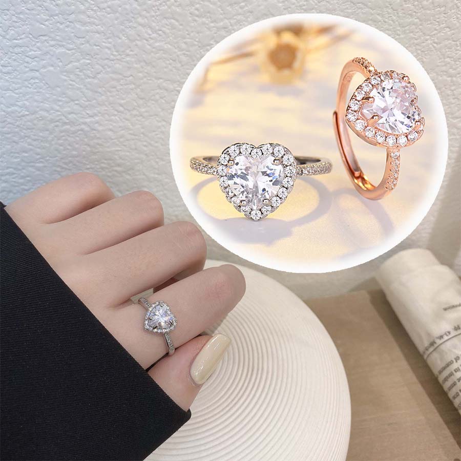 ショッピングゴー shoppinggo ハート指輪 オープン リング フリーサイズ シンプル シルバー 入学式 卒業式 フォーマル カジュアル 結婚式 パーティ (ゴールド) ゴールド