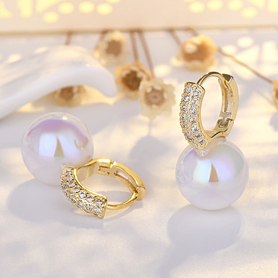 ショッピングゴー shoppinggo ピアス リングピアス パールピアス レディース 人気アクセサリー上品 ゴールド (ゴールド) ゴールド