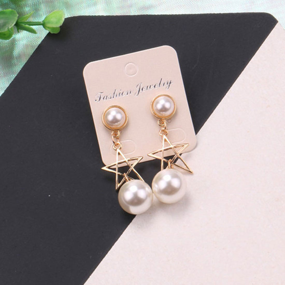 ショッピングゴー shoppinggo パール ピアス 星 レディース 揺れる アクセサリー かわいい ロングピアス