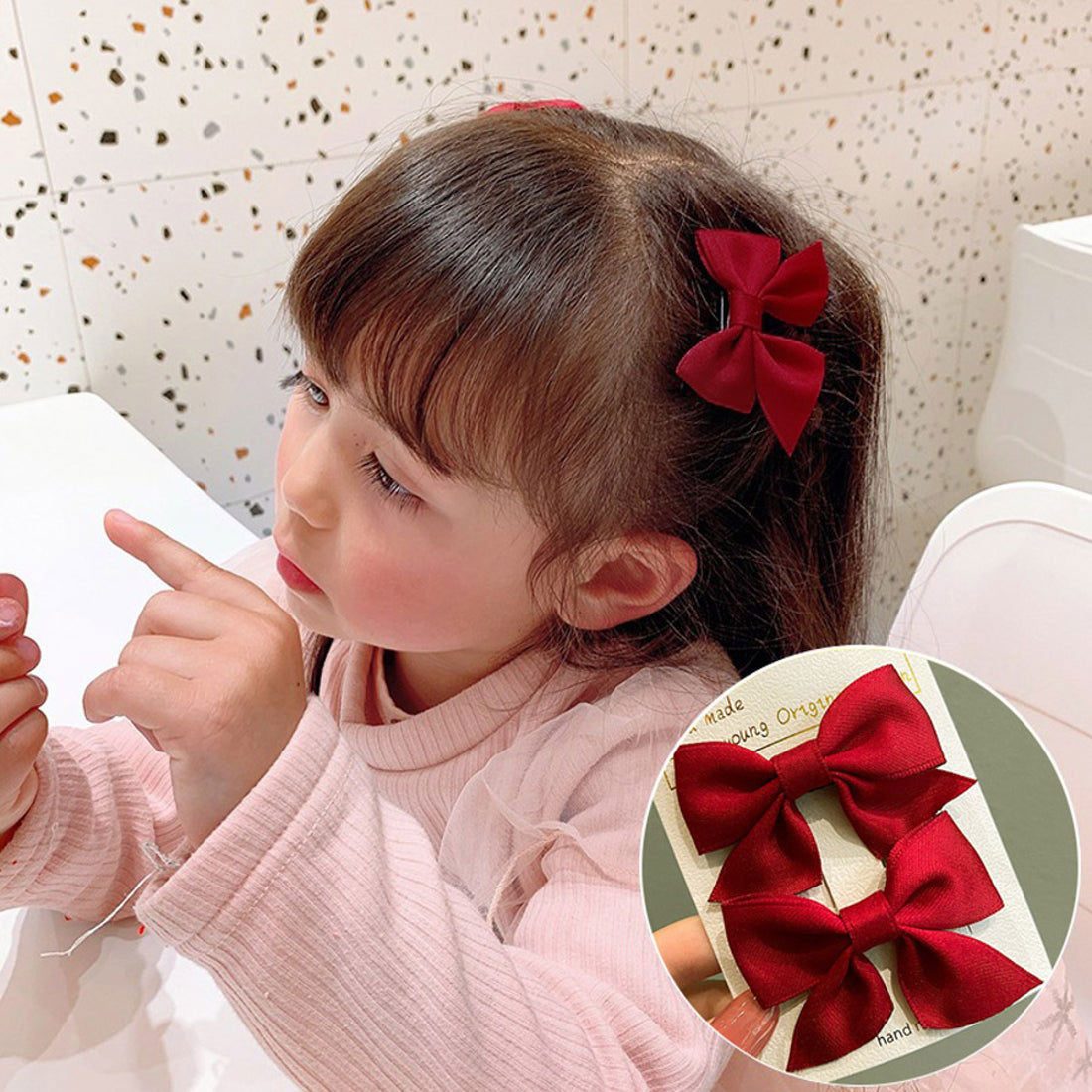 ショッピングゴー shoppinggo ヘアピン2個セット リボン ヘアアクセサリー ヘア留め 髪飾り 前髪 サイド髪 小物 おしゃれ お洒落