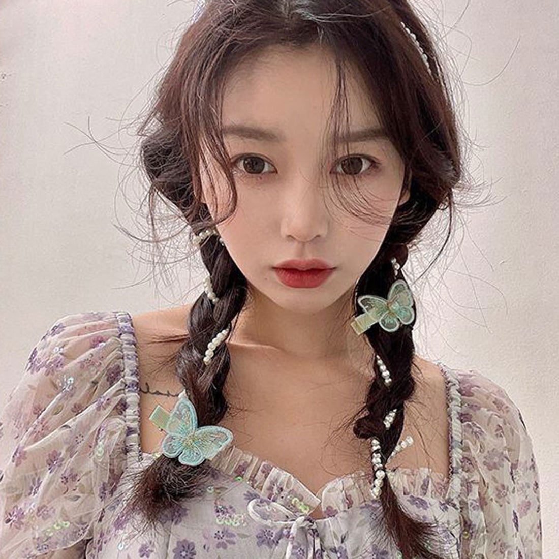 ショッピングゴー shoppinggo パール 蝶々クリップ 2WAY ヘアアクセサリー ヘアアレンジ 髪飾り ウェディング 結婚式 二次会