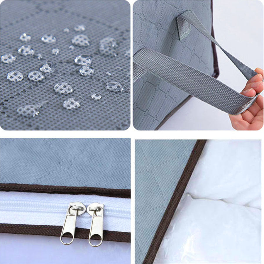 ショッピングゴー shoppinggo 衣類・布団収納袋 布団収納ケース 衣類 収納ケース 衣類収納袋 おしゃれ 横置き コンパクト シングル 掛け布団 掛布団 ふとん しゅうのう (パープル) パープル