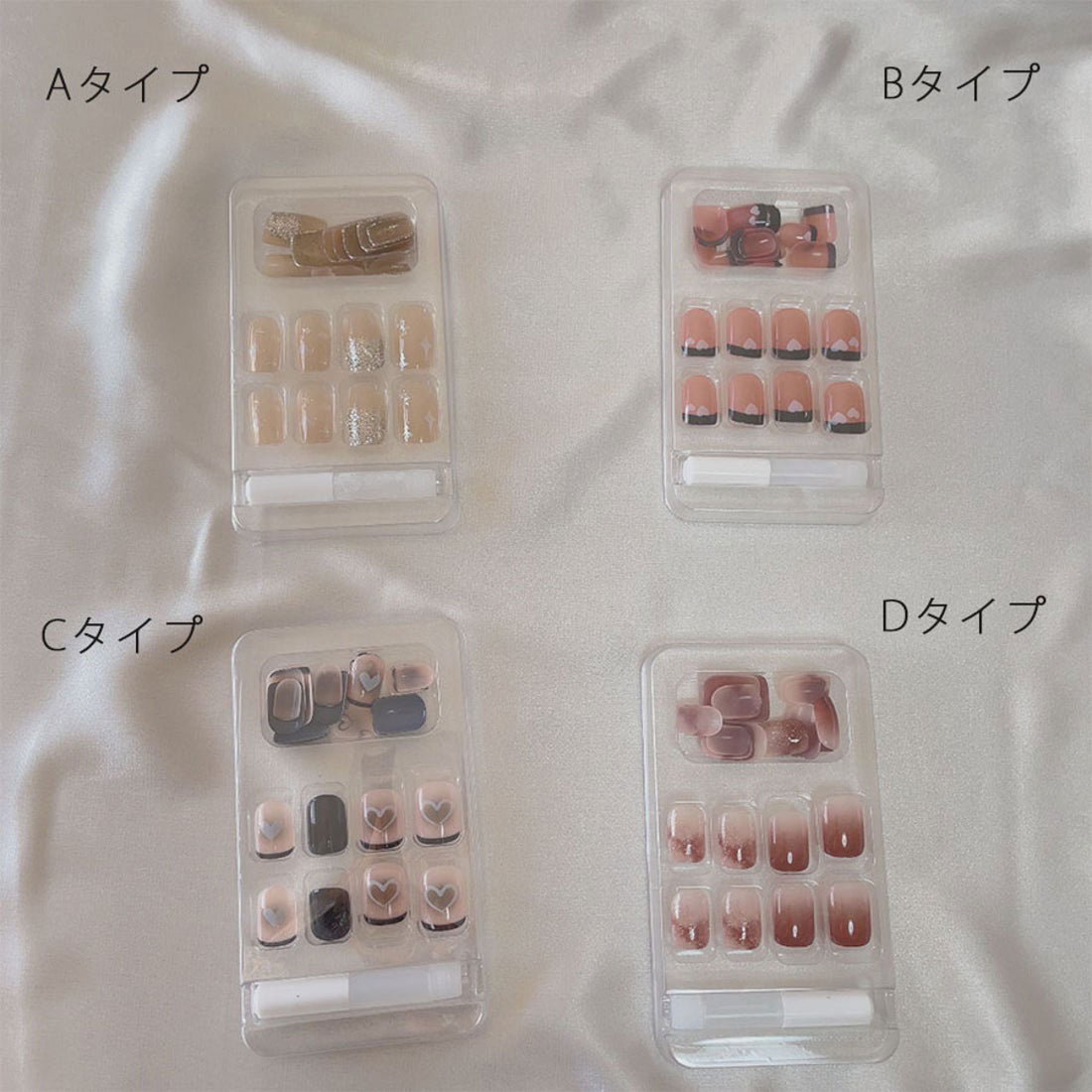 ショッピングゴー shoppinggo ネイルチップ ショート4タイプ シンプル ブライダル ピンク つけ爪 ネイルアート アートチップ【返品不可商品】