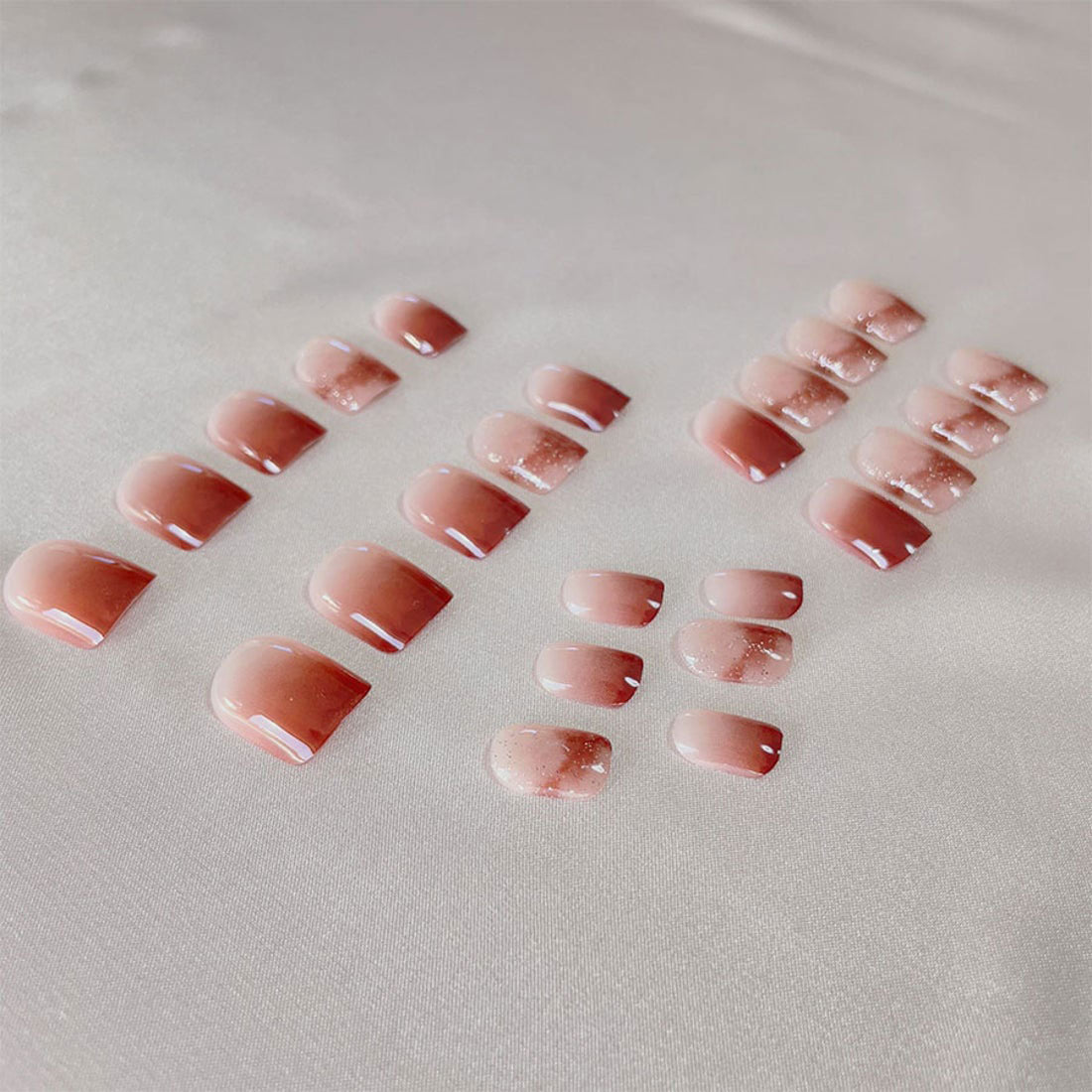 ショッピングゴー shoppinggo ネイルチップ ショート4タイプ シンプル ブライダル ピンク つけ爪 ネイルアート アートチップ【返品不可商品】