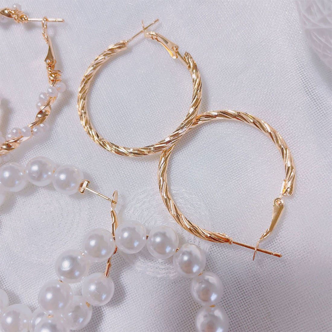 Shoppinggo shoppinggo Earrings set 6 pairs set Pearl dangling earrings Stud earrings Accessories Fashion accessories Multi-earrings