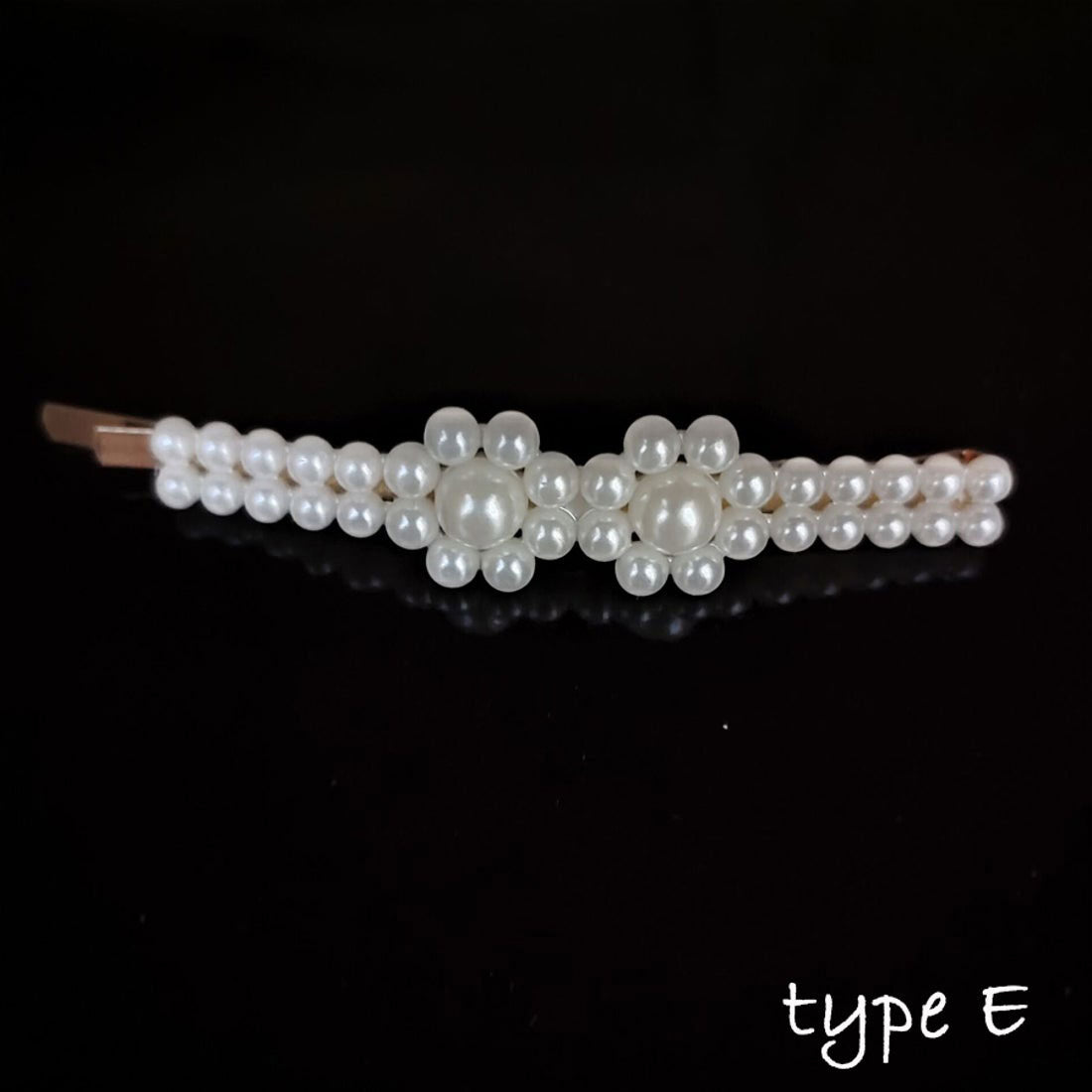 ショッピングゴー shoppinggo ヘアピン ヘアクリップ パールビーズヘアピン パッチンどめ かわいい ヘアアクセサリー (ホワイトF) ホワイトF
