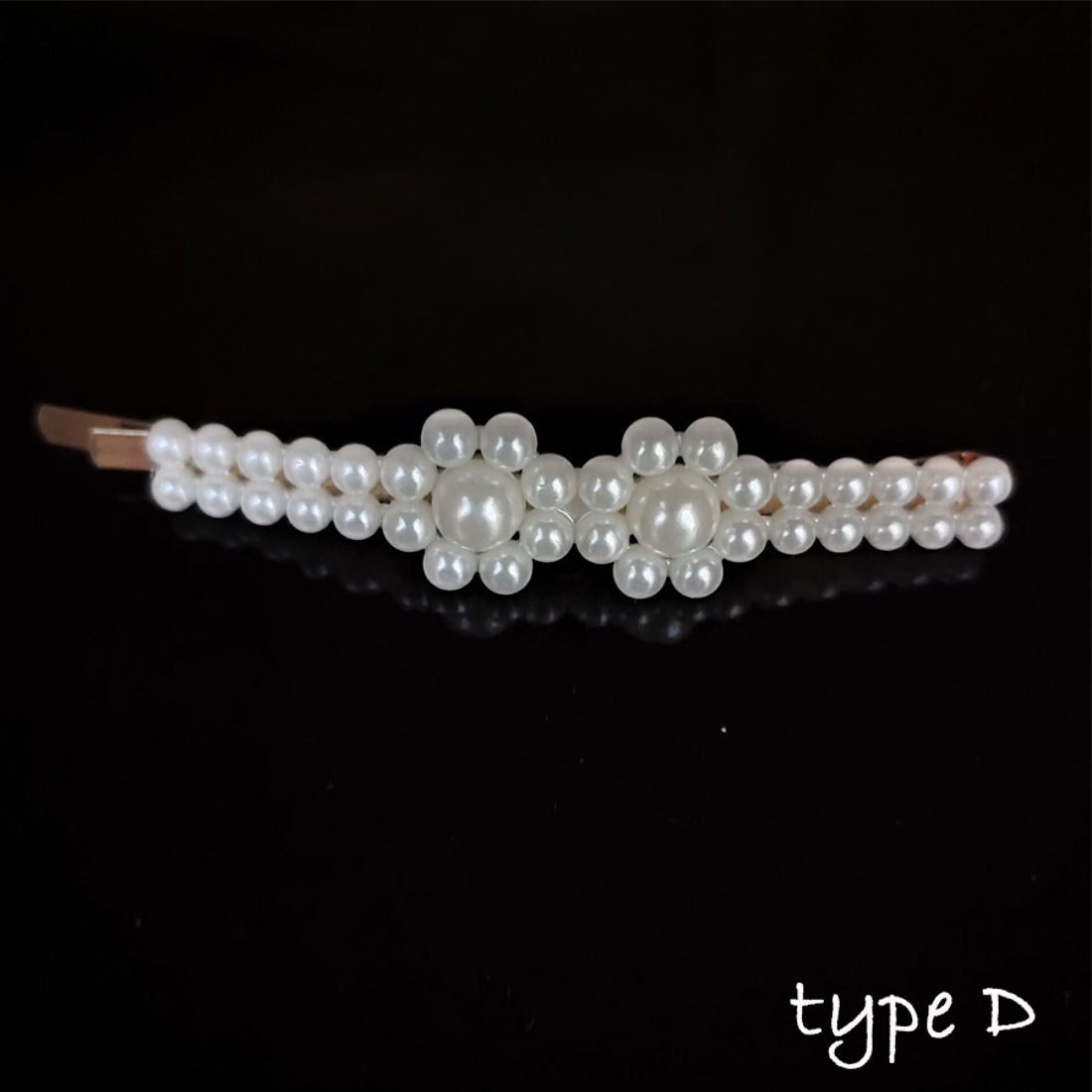 ショッピングゴー shoppinggo ヘアピン ヘアクリップ パールビーズヘアピン パッチンどめ かわいい ヘアアクセサリー (ホワイトD) ホワイトD