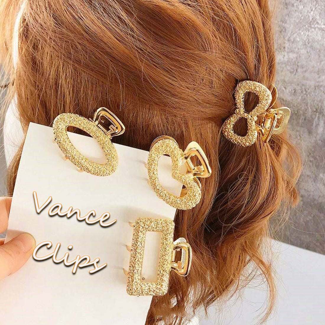 ショッピングゴー shoppinggo ヘアクリップ バンスクリップ シンプル レディース ヘアアクセサリー 髪飾り ミニサイズ 髪留め (四角) 四角