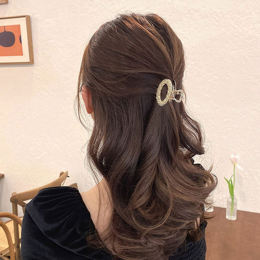 ショッピングゴー shoppinggo ヘアクリップ バンスクリップ シンプル レディース ヘアアクセサリー 髪飾り ミニサイズ 髪留め (四角) 四角