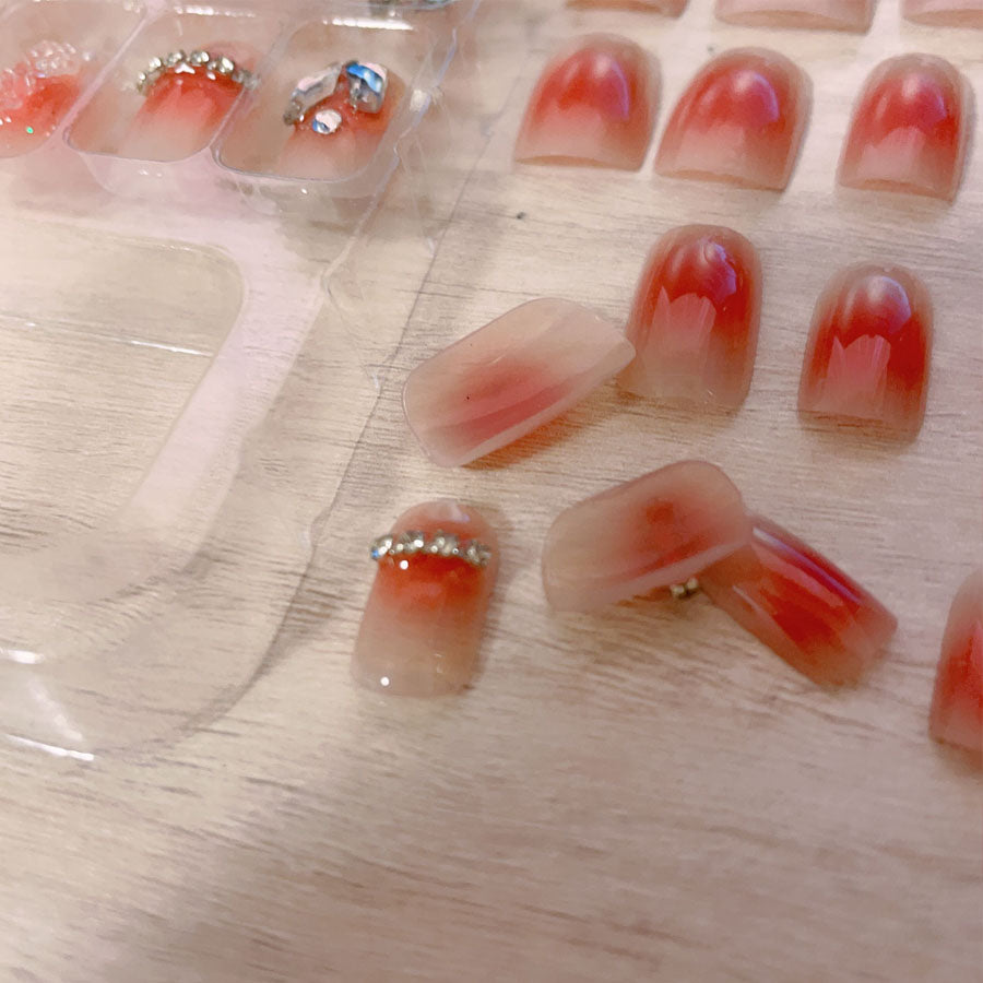 ショッピングゴー shoppinggo ネイルチップ 花 ショート シンプル ブライダル ピンク キラキラ パール つけ爪 ネイルアート アートチップ デコチップ 【返品不可商品】 (X236) X236