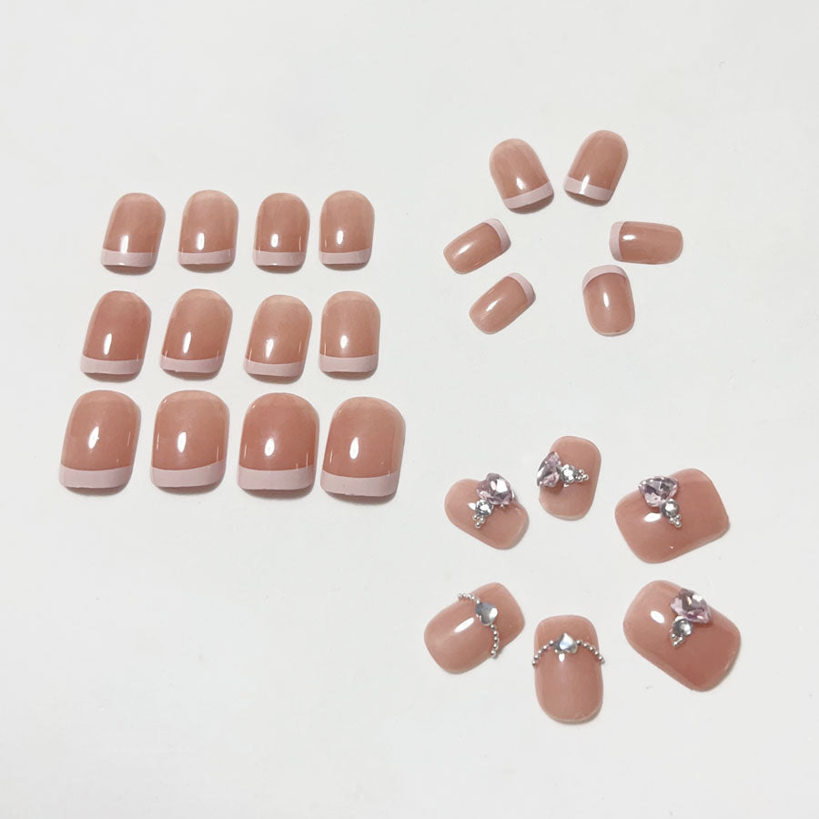 ショッピングゴー shoppinggo ネイルチップ きらきら ショート シンプル ハート つけ爪 ネイルアート アートチップ デコチップ オーバル【返品不可商品】