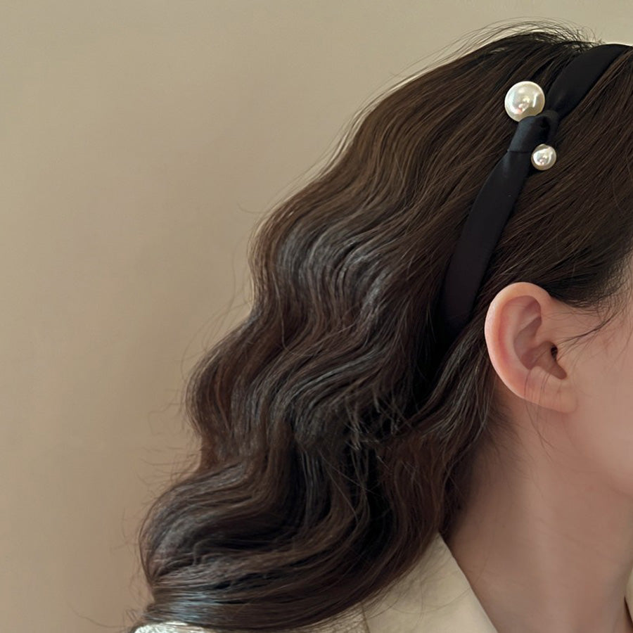 Shopping Go Shoppinggo Headband Pearl Adult Hairband Head Accessory Chic Thick Hair Accessory Wedding After Party Wedding Stone