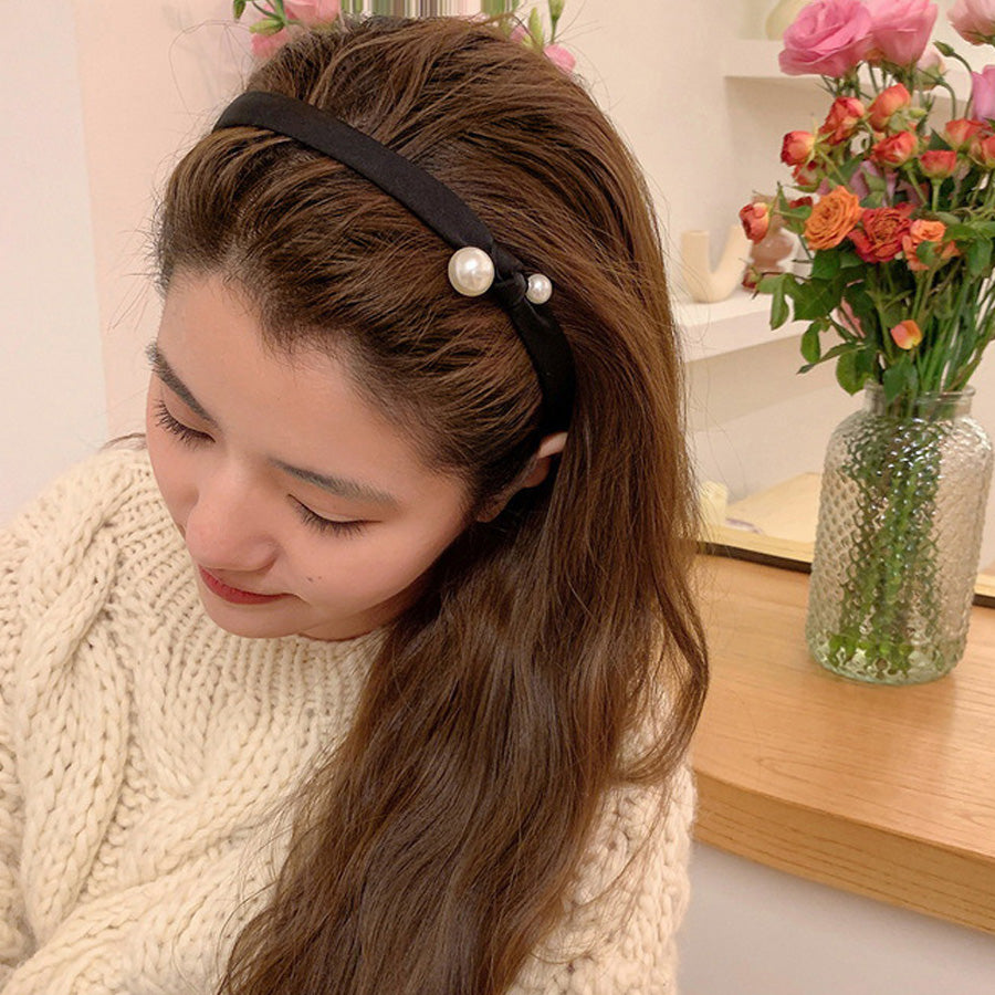 Shopping Go Shoppinggo Headband Pearl Adult Hairband Head Accessory Chic Thick Hair Accessory Wedding After Party Wedding Stone