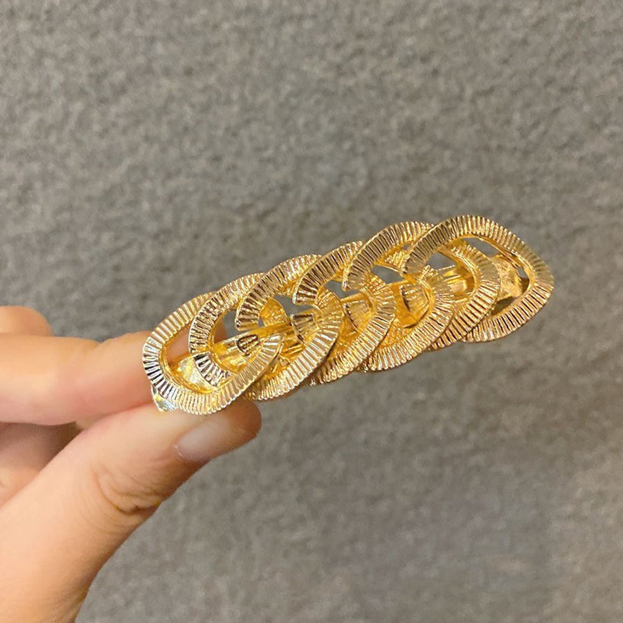Shopping Go shoppinggo Barrette Gold Chain Hair Clip Hair Ornament Gold Hair Arrangement Hair Fastener Updo Office