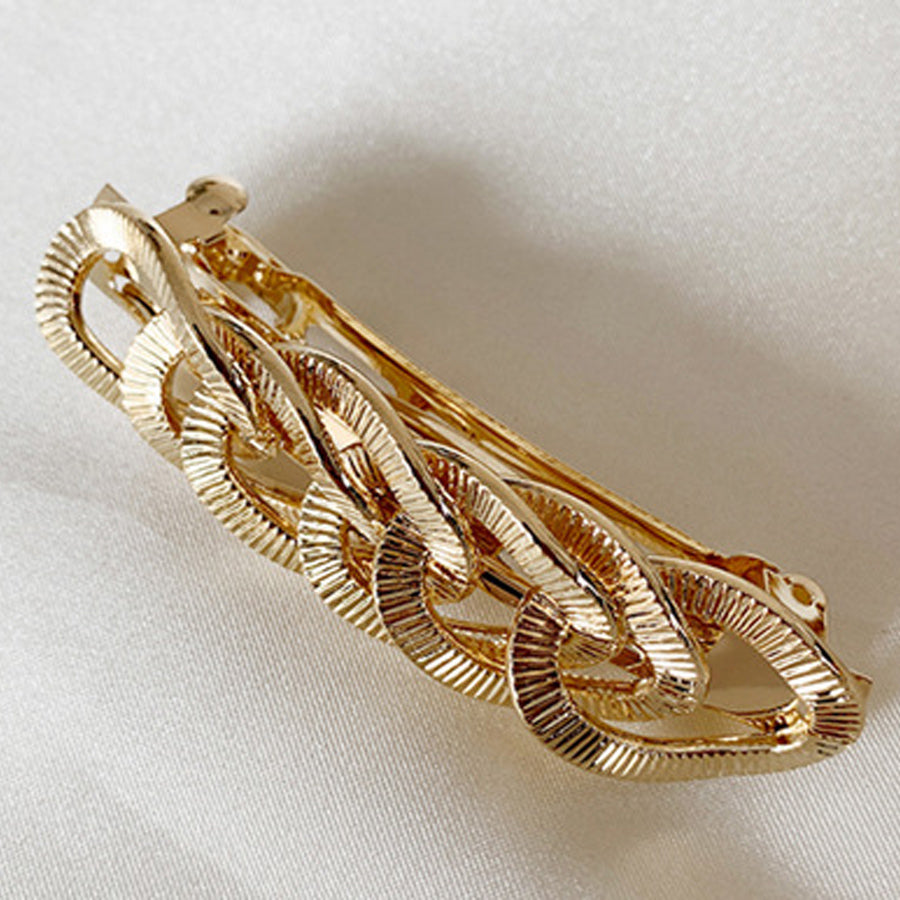 Shopping Go shoppinggo Barrette Gold Chain Hair Clip Hair Ornament Gold Hair Arrangement Hair Fastener Updo Office