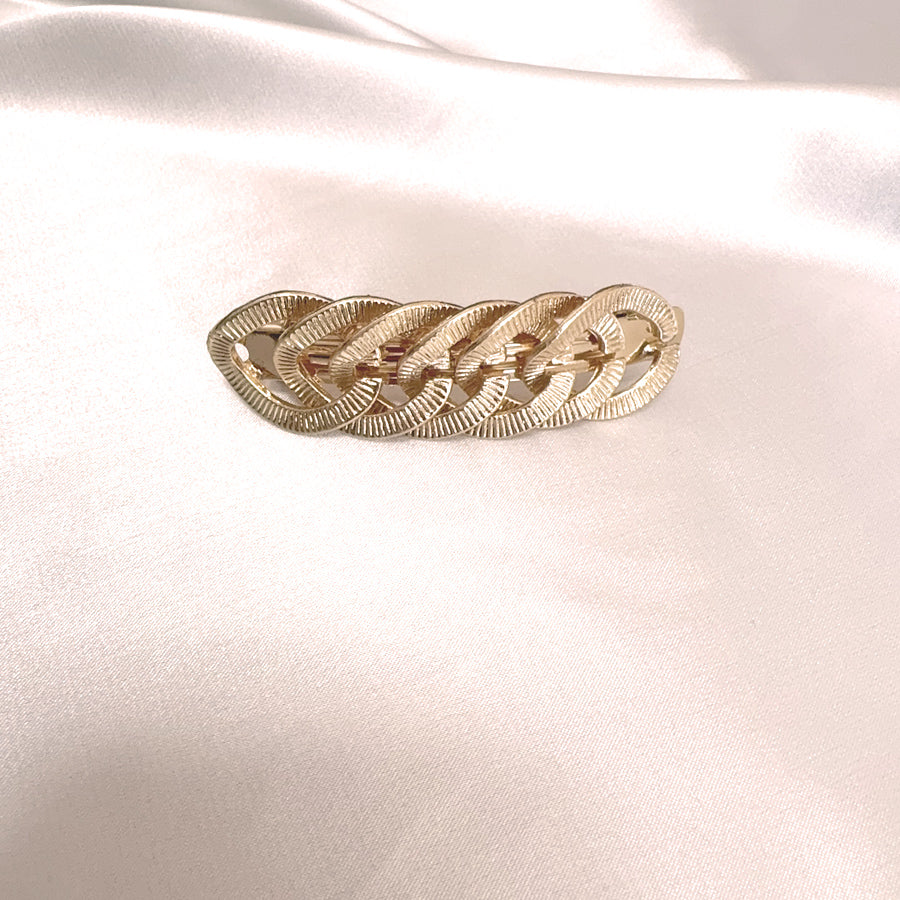 Shopping Go shoppinggo Barrette Gold Chain Hair Clip Hair Ornament Gold Hair Arrangement Hair Fastener Updo Office