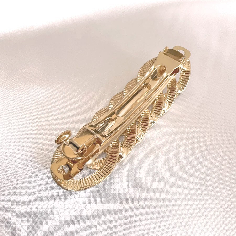 Shopping Go shoppinggo Barrette Gold Chain Hair Clip Hair Ornament Gold Hair Arrangement Hair Fastener Updo Office