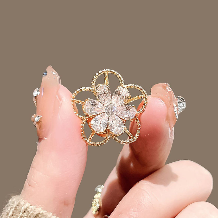 Shoppinggo Brooch Flower 1 piece Quilt Pin Stole Pin Scarf Fastener Safety Pin Circle Pearl One Point Muffler Mama Suit Party Dress