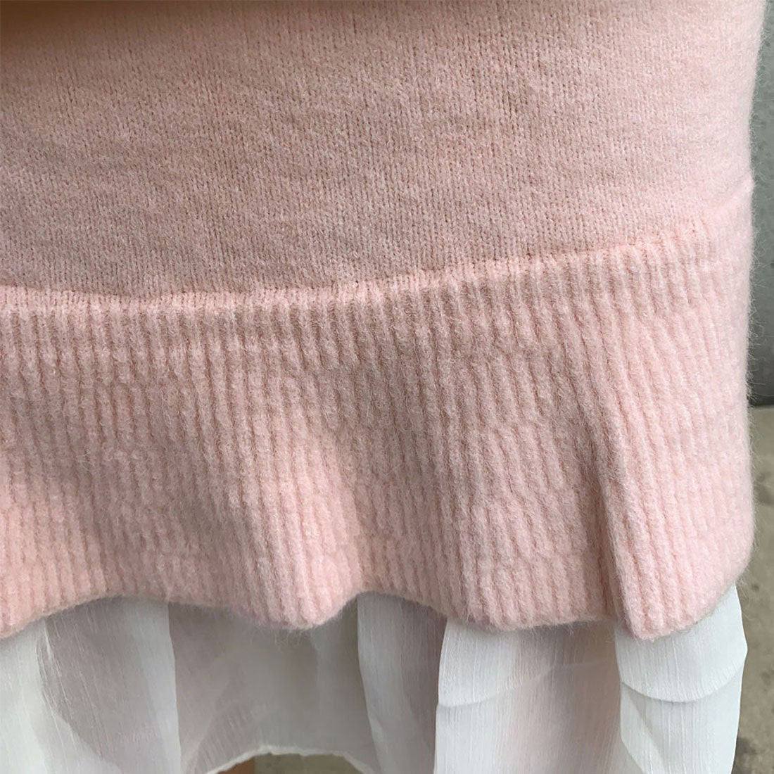 ショッピングゴー shoppinggo ニットワンピース 秋冬 マキシ丈ワンピース きれいめ 長袖 厚手 長袖 切り替え 通勤 韓国風 ゆったり