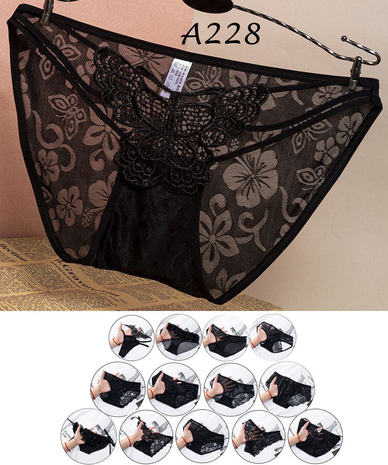 ショッピングゴー shoppinggo レースショーツ セクシー ショーツ単品 薄型 総レース 透け感 下着 ランジェリー シースルー ふんどしパンツ【返品不可商品】