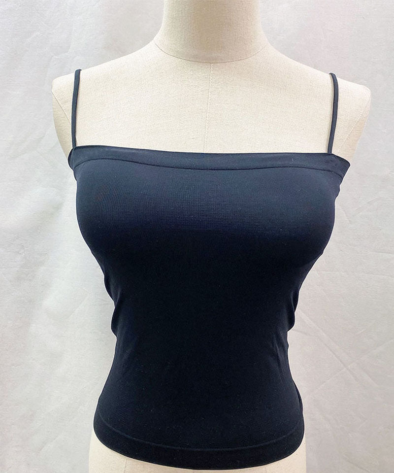 ショッピングゴー shoppinggo チューブトップ キャミソール ベアトップ ブラカバー インナー 落ちない 涼しげ ノースリーブ タイト カップ付き 薄手