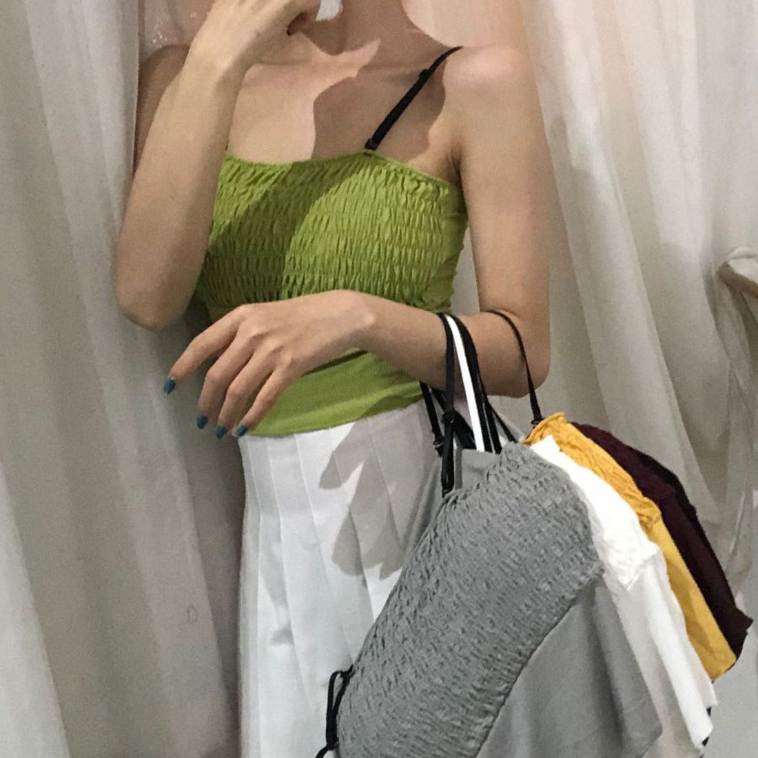 ショッピングゴー shoppinggo キャミソール カップ付 キャミタンクトップ ブラ 白 黒 パット付 インナー 結婚式 見せブラトップ ブラカバー