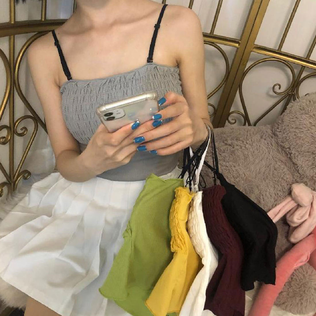 ショッピングゴー shoppinggo キャミソール カップ付 キャミタンクトップ ブラ 白 黒 パット付 インナー 結婚式 見せブラトップ ブラカバー