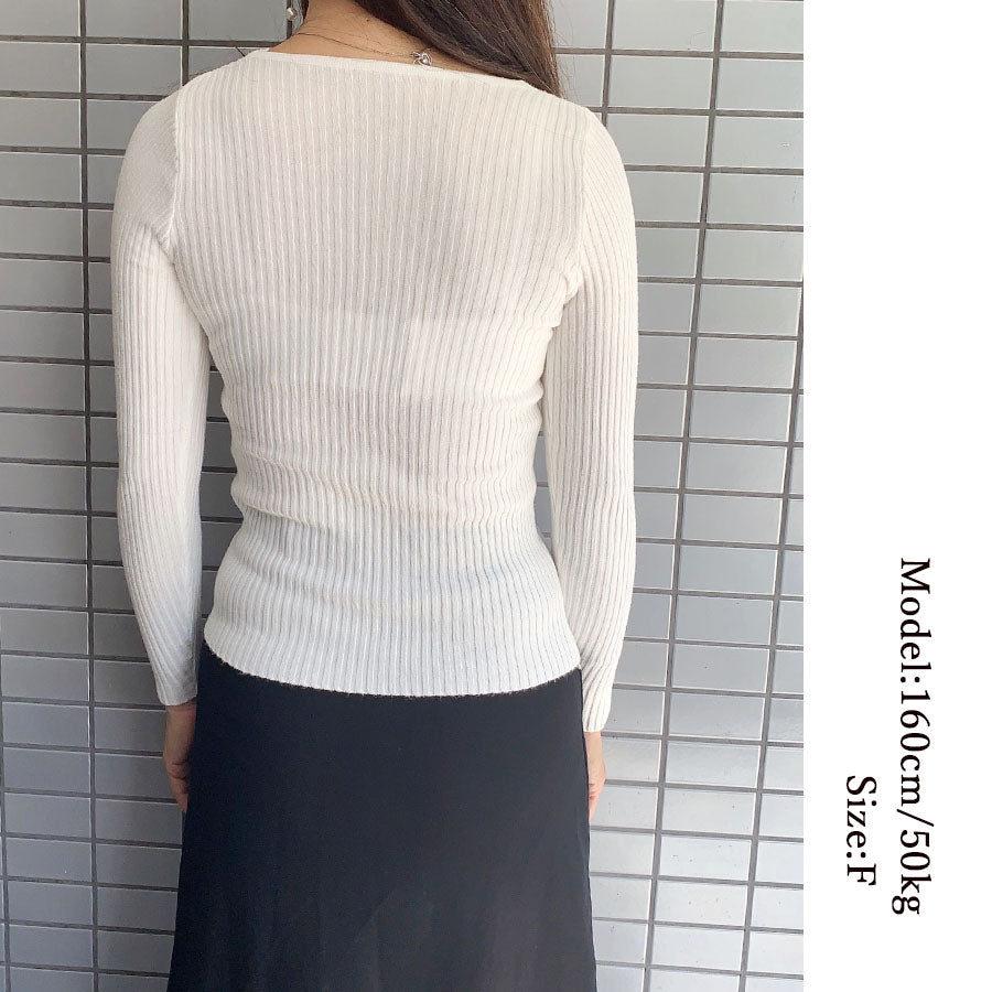 ショッピングゴー shoppinggo ニットセーター レディース 長袖 Vネックオフィスカジュアル ベーシックニットトップス 無地 ブニット トップス プルオーバー