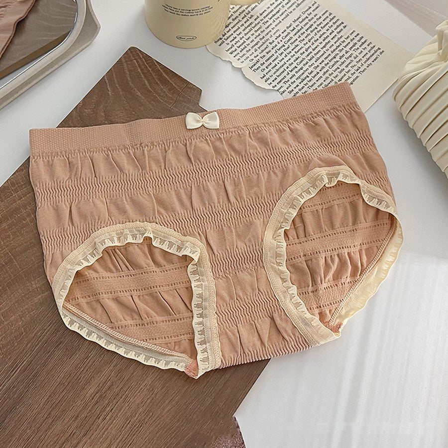 ショッピングゴー shoppinggo プレーンショーツ ショーツ かわいい ハイウエスト 無地 下着 女性 スダンダードショーツ 伸縮性 フィット感 大きい リラックス 肌着 【返品不可商品】,ピンク