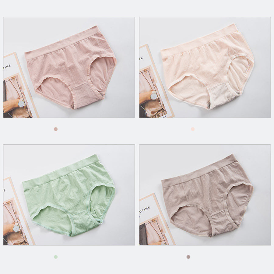 ショッピングゴー shoppinggo ショーツ4枚セット レディース ショーツ 大人 シンプル 可愛い パンティ 無地下着 女子 楽ちん インナー パンツ セット 美尻ショーツ 【返品不可商品】