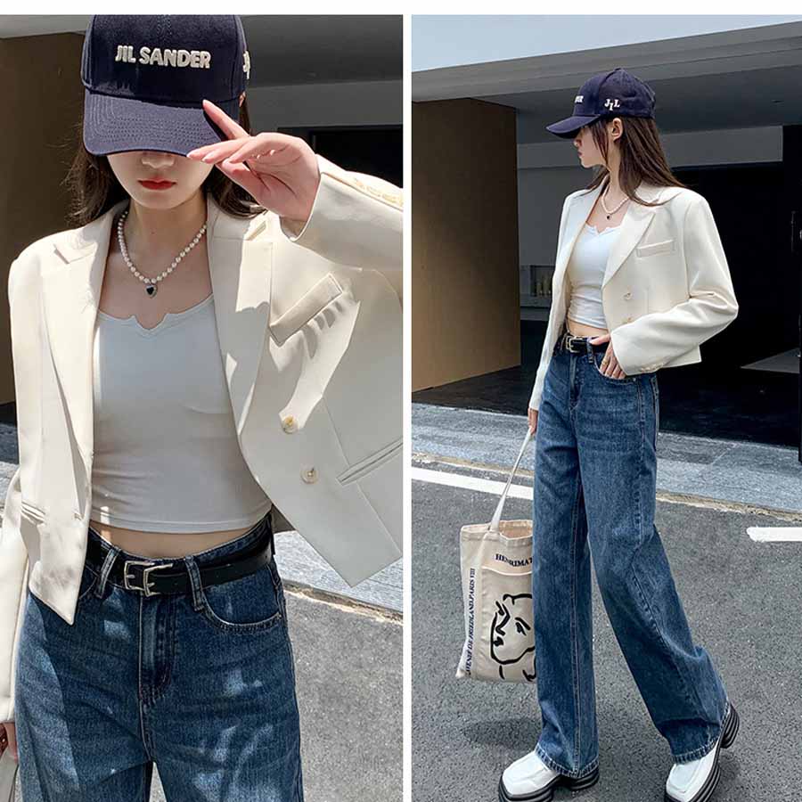 購物GO shoppinggo 版型外套 短版 女士 套裝 套裝外套 春季 秋季 長袖 工作 外套 OL 辦公室 商務 休閒 正式 簡約 事務服 通勤 典禮